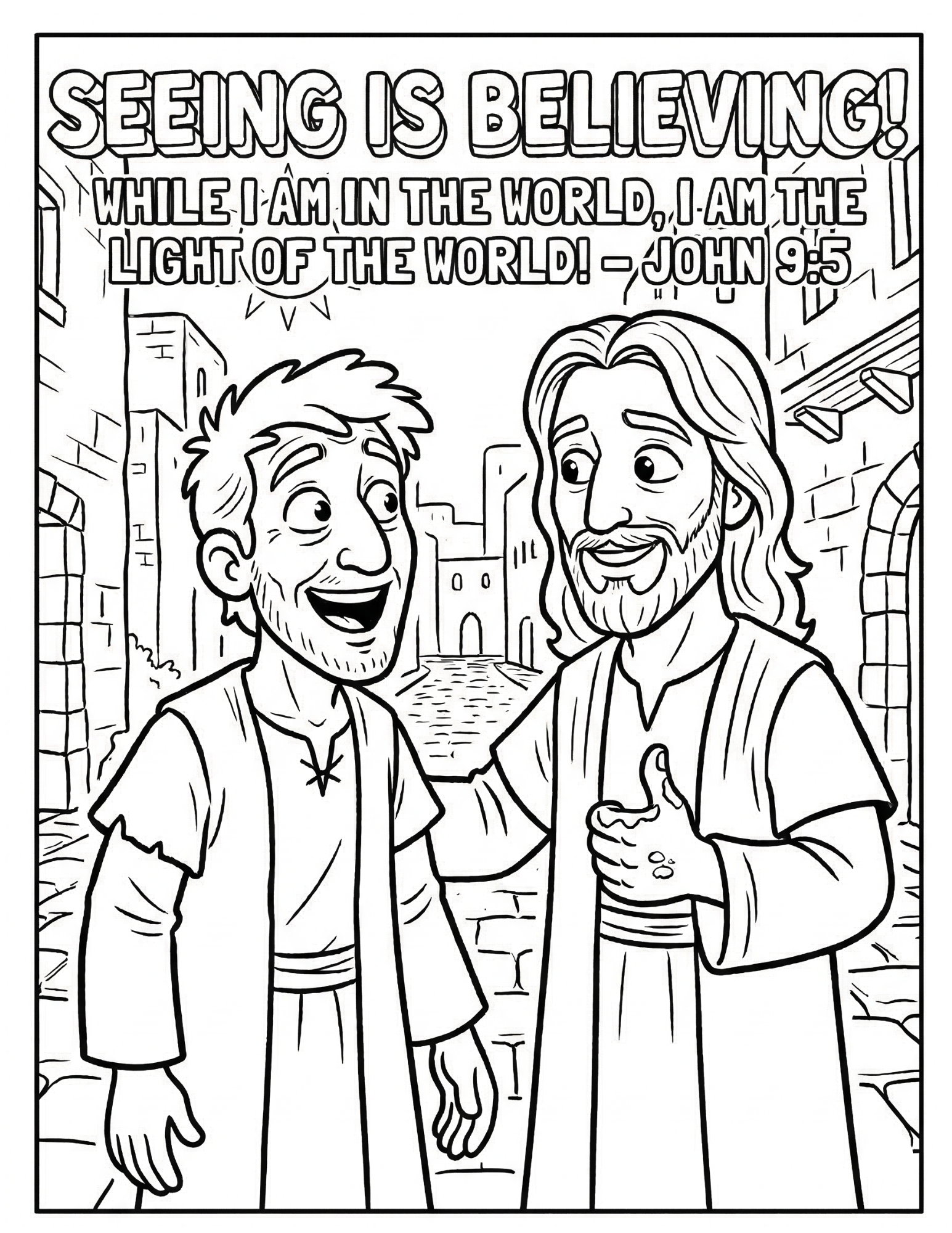 Seeing is Believing Coloring Page