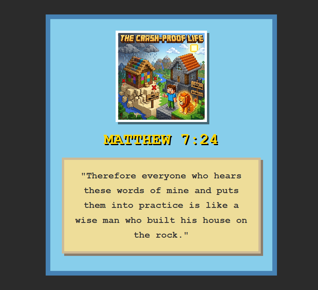Matthew 7:24 Bible Verse Graphic