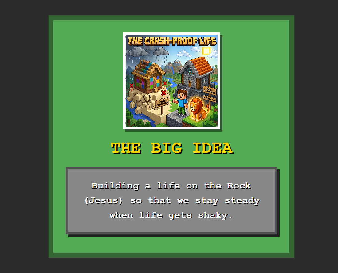 The Crash Proof Life Big Idea Graphic