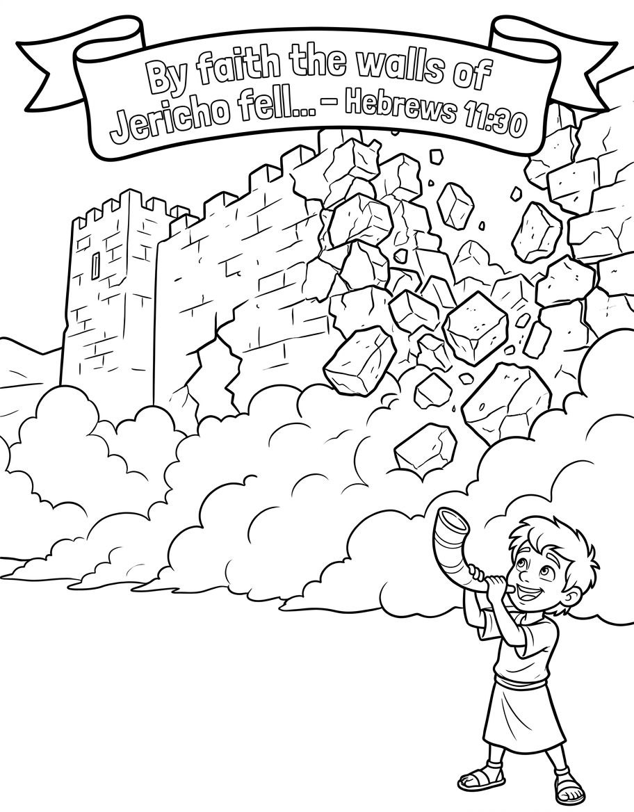 The Great Wall Crumble!: Coloring Page