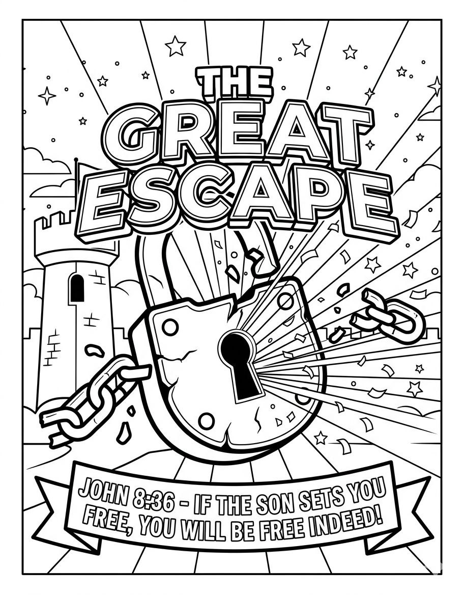 The Great Escape: Set Free to Stay Free!: Coloring Page
