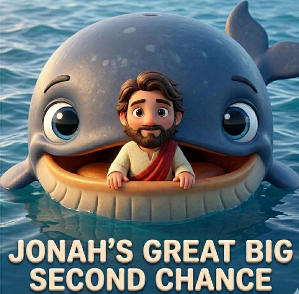 🐳 Jonah's Great Big Second Chance!: Sermon Graphic