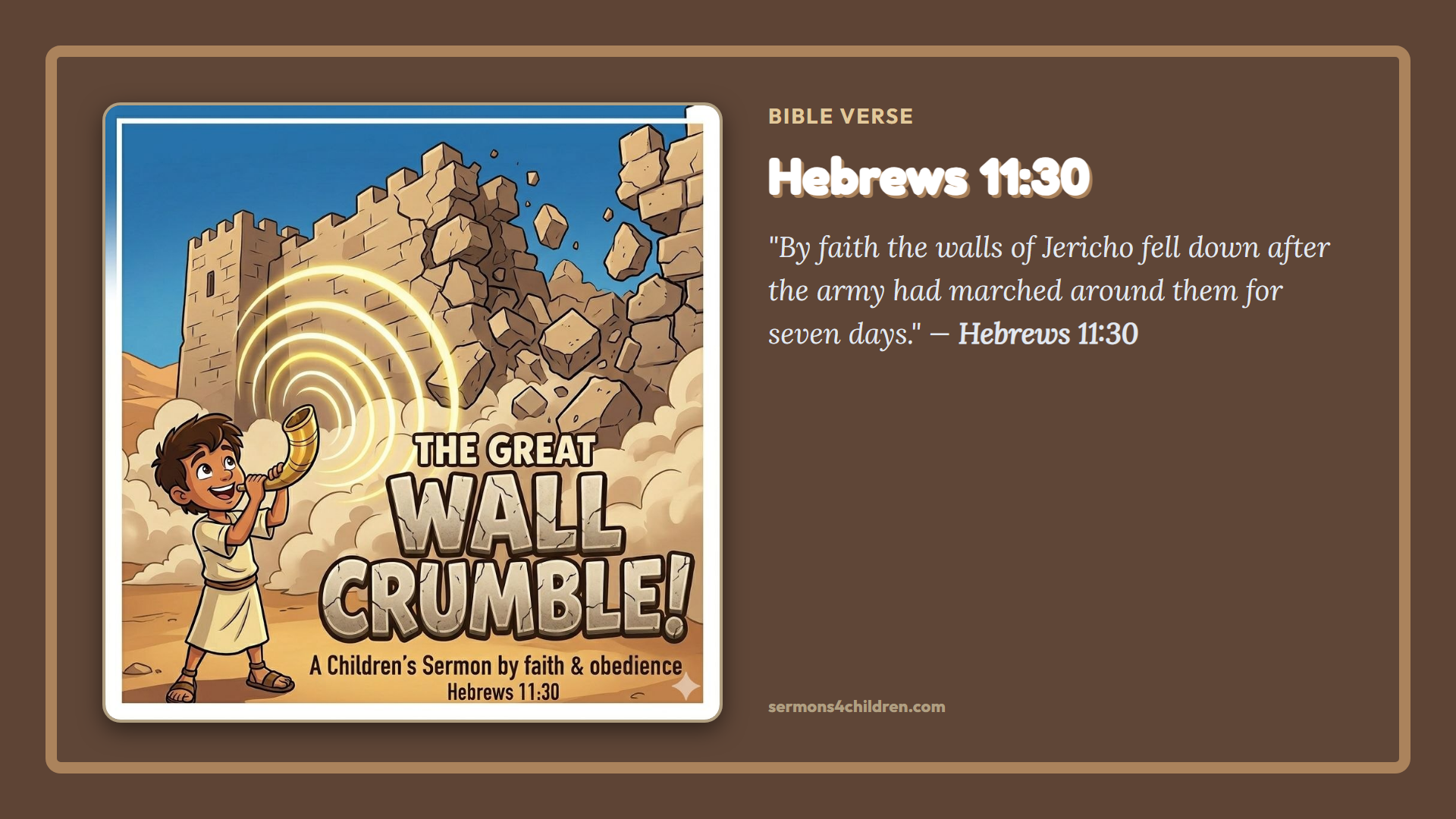 The Great Wall Crumble!: Bible Verse