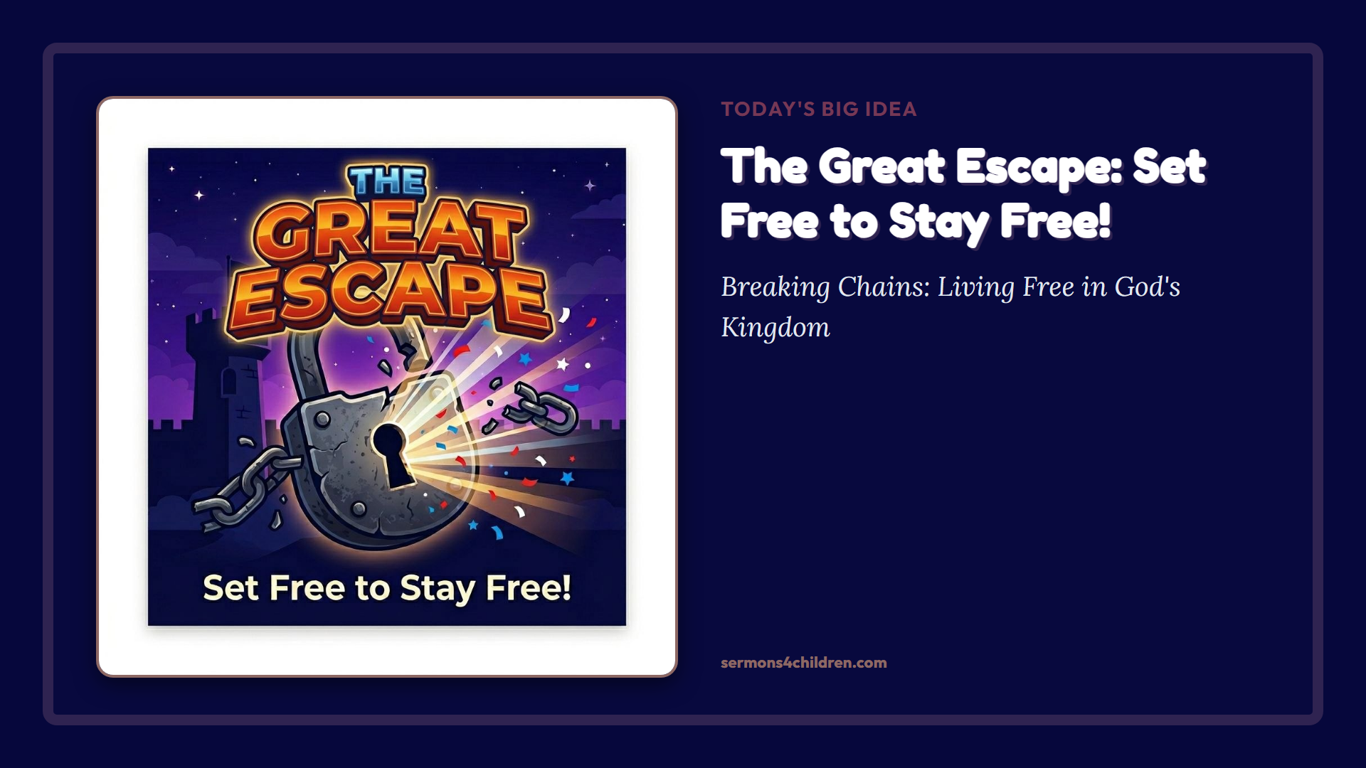 The Great Escape: Set Free to Stay Free!: Main Theme