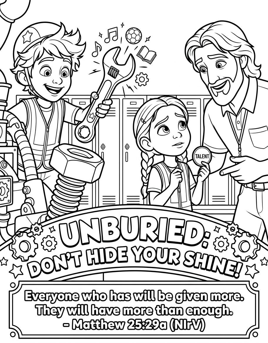 Unburied: Don't Hide Your Shine!: Coloring Page