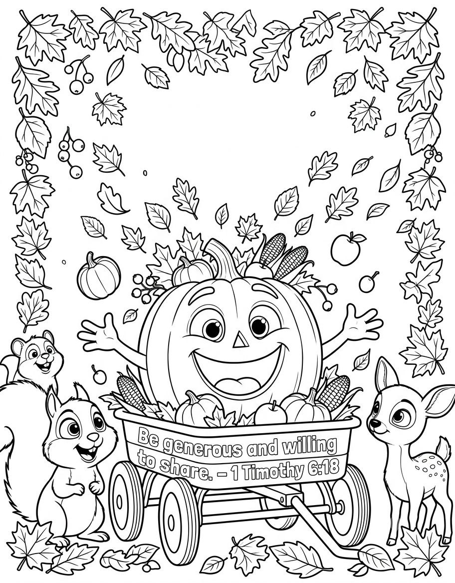 The Full-to-Bursting Pumpkin Pie! Part 4: Coloring Page
