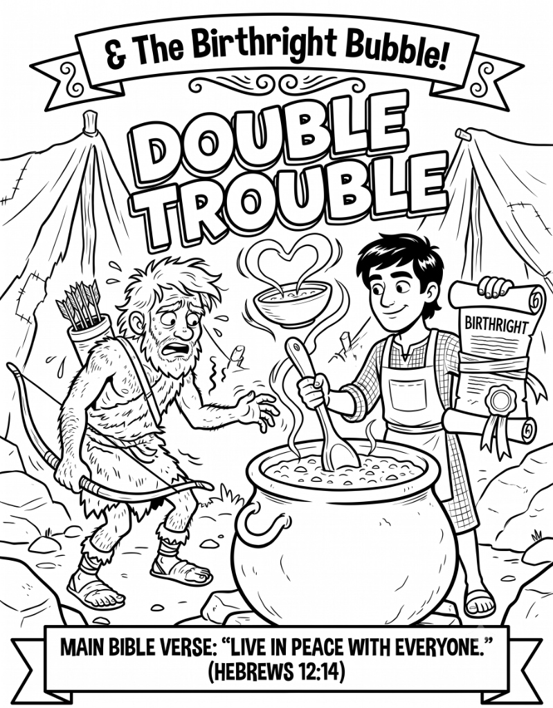 Double Trouble & The Birthright Bubble!: Coloring Page