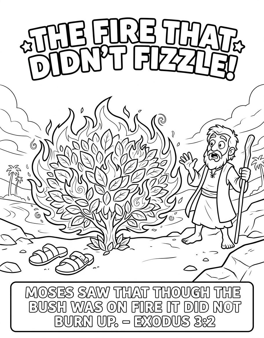 ๐ฅ The Fire That Didn't Fizzle!: Coloring Page