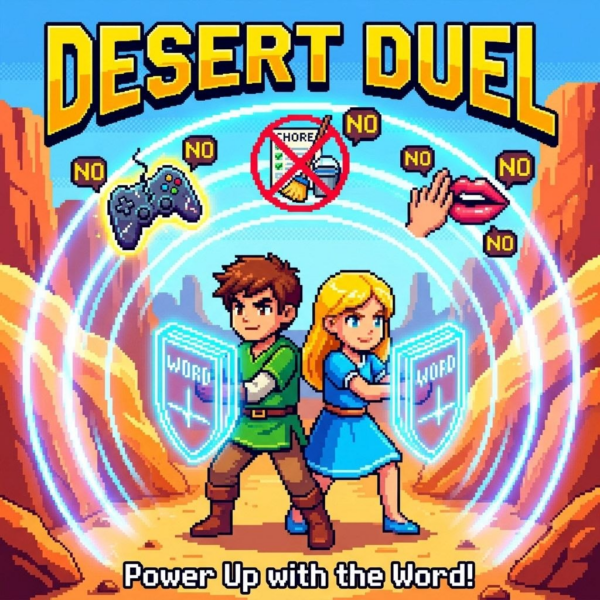 Desert Duel: Level Up with the Word!: Sermon Graphic