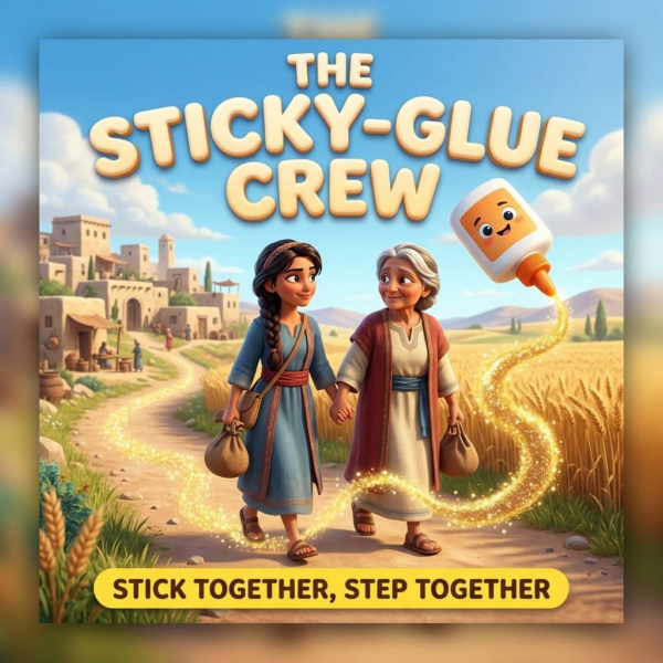 The Sticky-Glue Crew: Stick Together, Step Together: Sermon Graphic