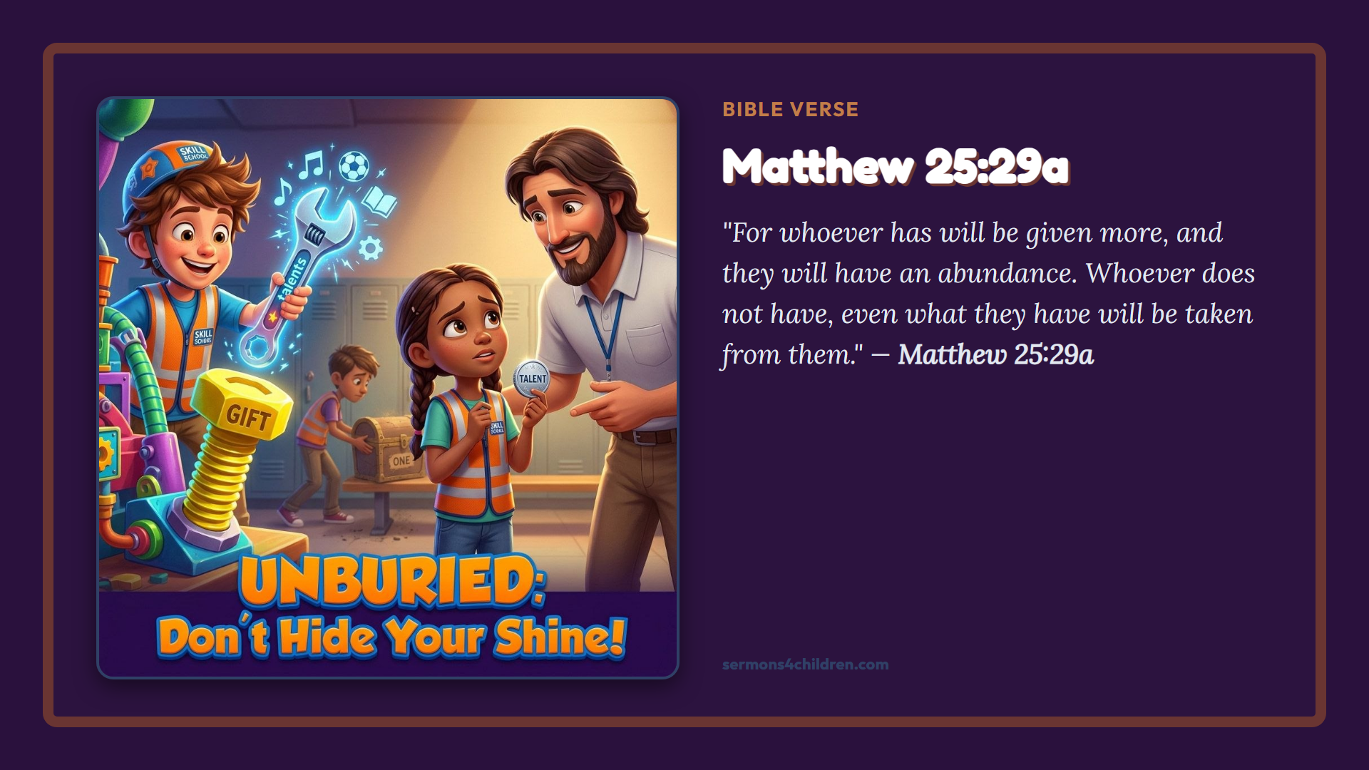 Unburied: Don't Hide Your Shine!: Bible Verse