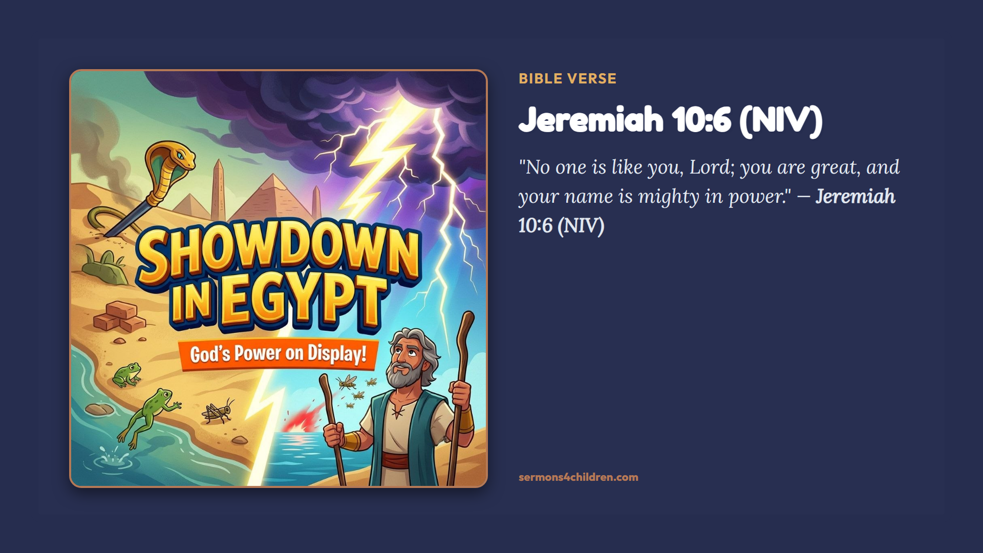 Showdown in Egypt: Godās Power on Display!: Bible Verse