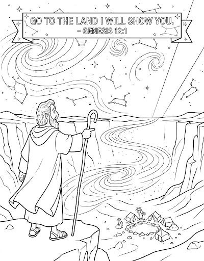 Lesson 2 - Step Into the Unknown Trusting God's Plan - Coloring Page