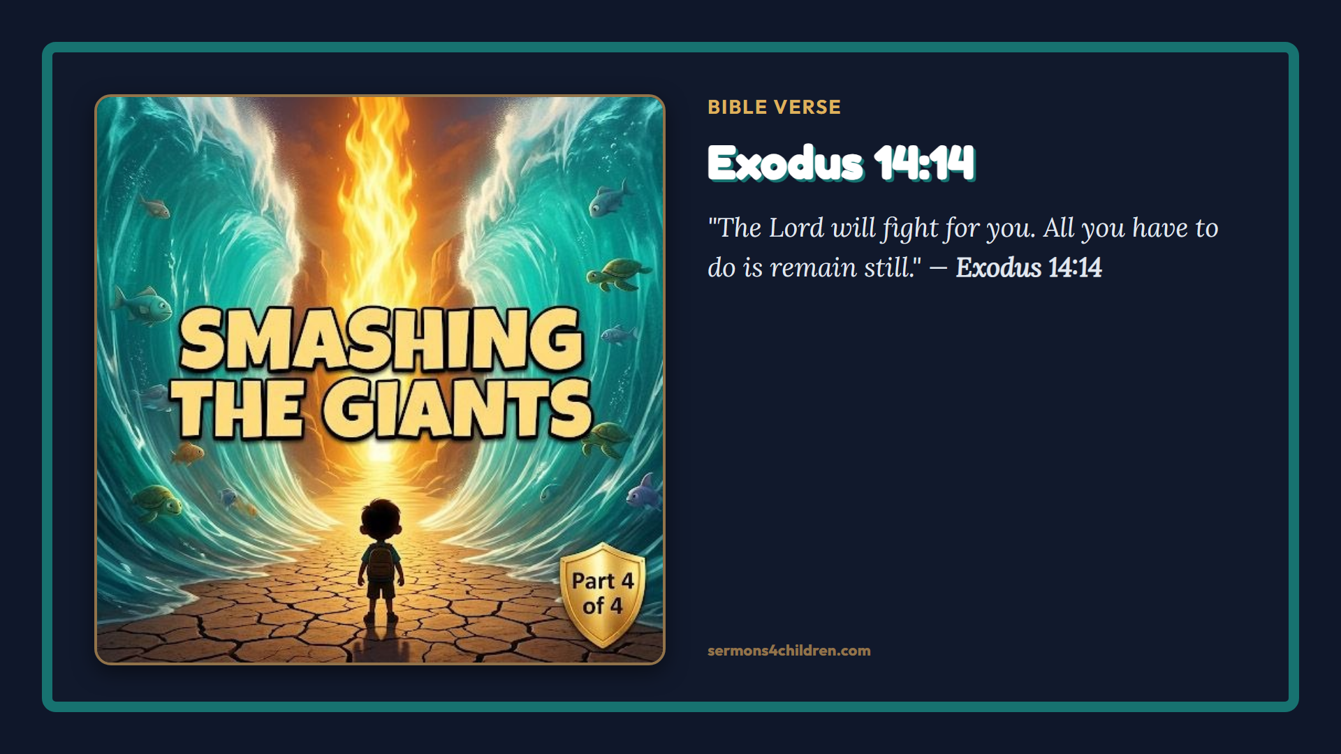 Lesson 4 - Smashing the Giants God Fights For Us! - Bible Verse Slide