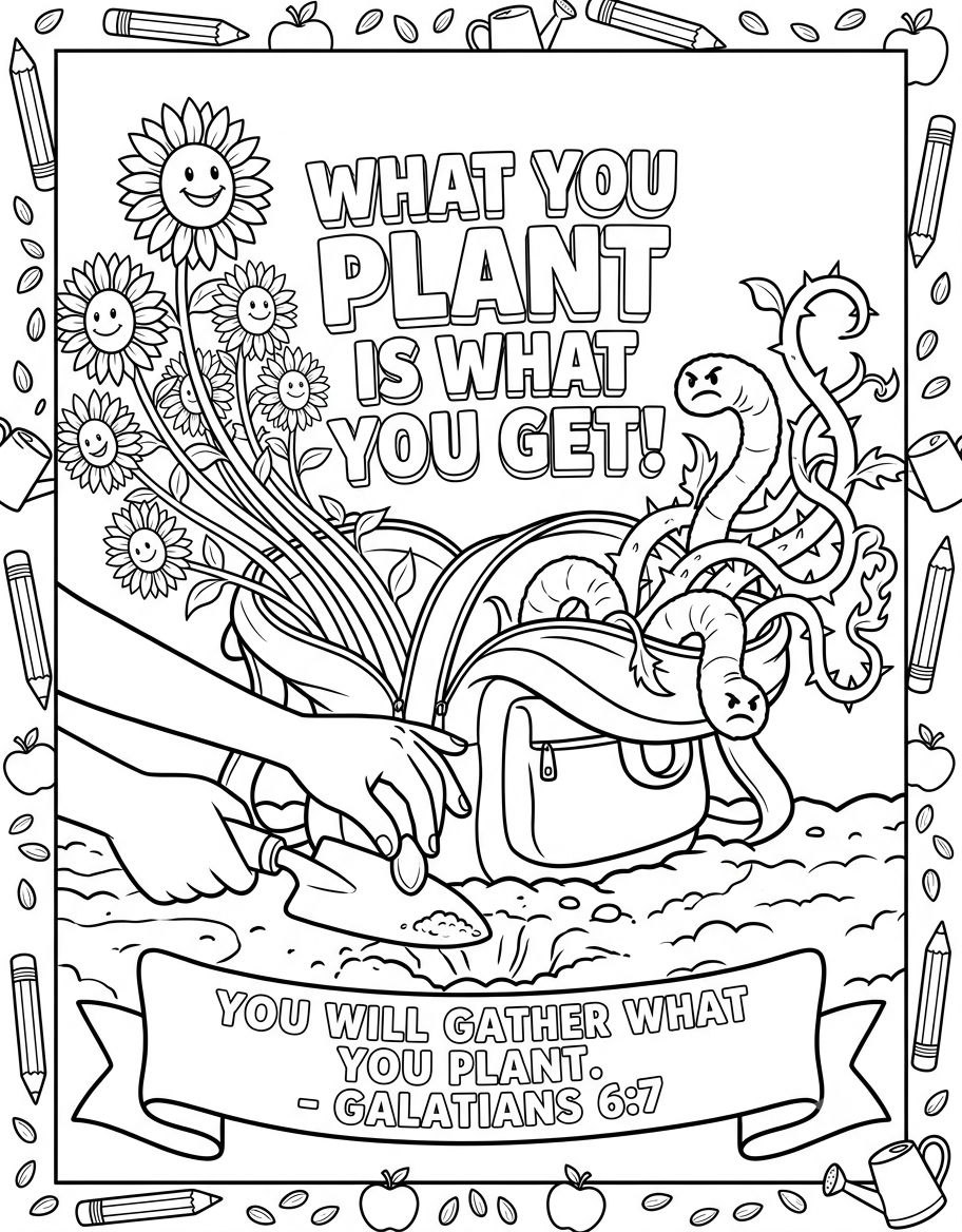 What You Plant is What You Get!: Coloring Page