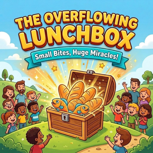 The Overflowing Lunchbox: Small Bites, Huge Miracles!: Sermon Graphic
