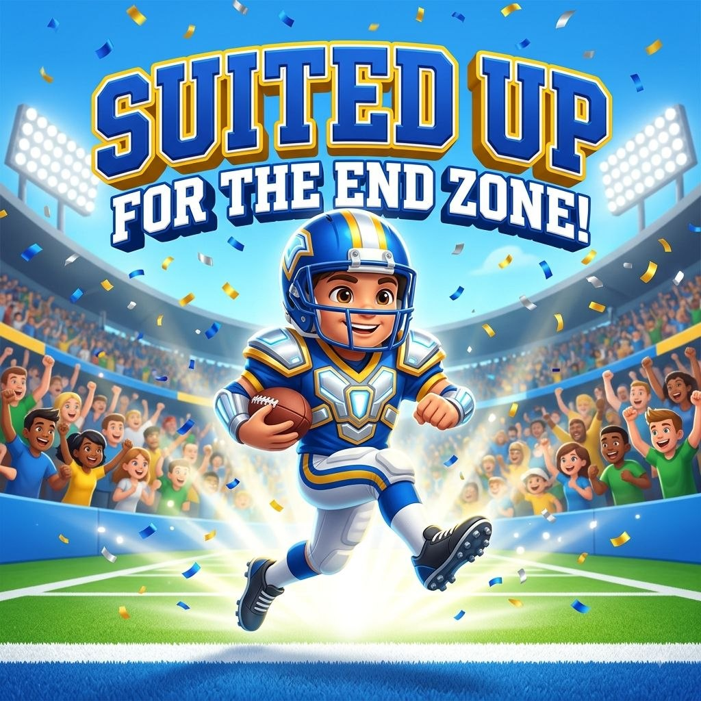 Suited Up for the End Zone!: Sermon Graphic