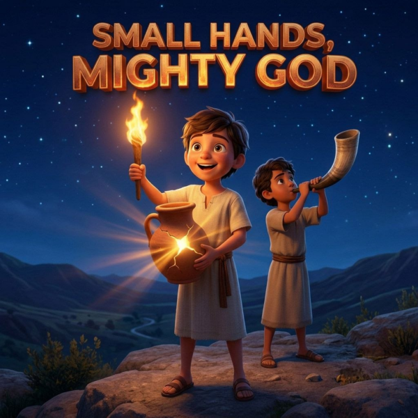 Small Hands, Mighty God: Gideon's Clay Jar Victory!: Cover Graphic