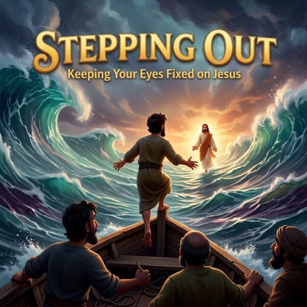 Stepping Out: Keeping Your Eyes Fixed on Jesus: Sermon Graphic