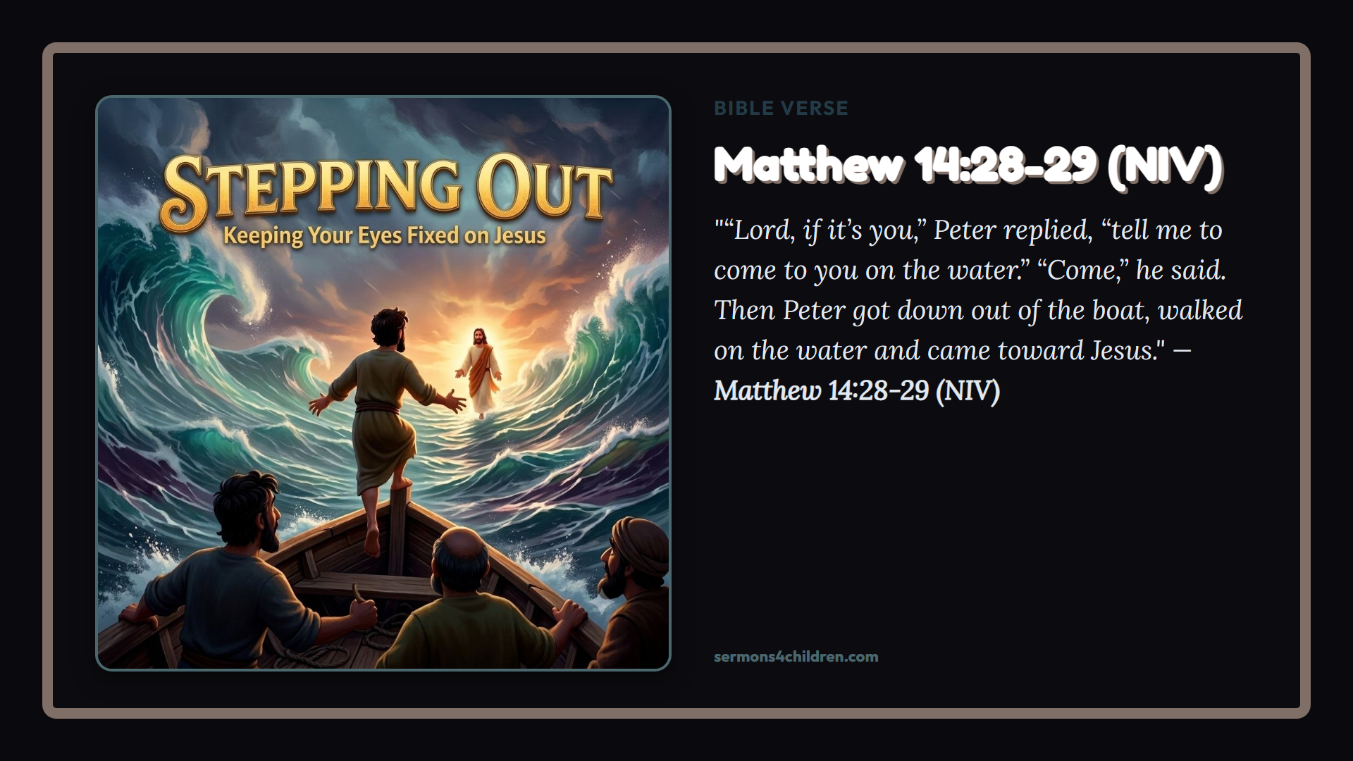 Widescreen TV Slide - Bible Verse