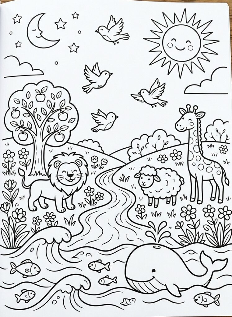 Free Creation of the World Coloring Page & Activity Pack for Kids ...