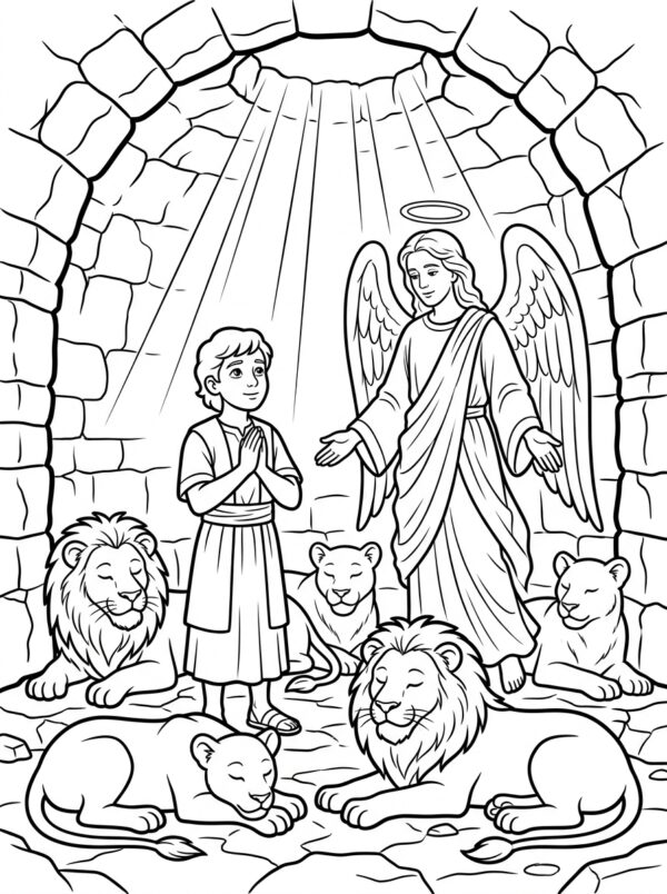 Printable Coloring & Activity Pack: Daniel in the Lions' Den (Daniel 6:16β23)