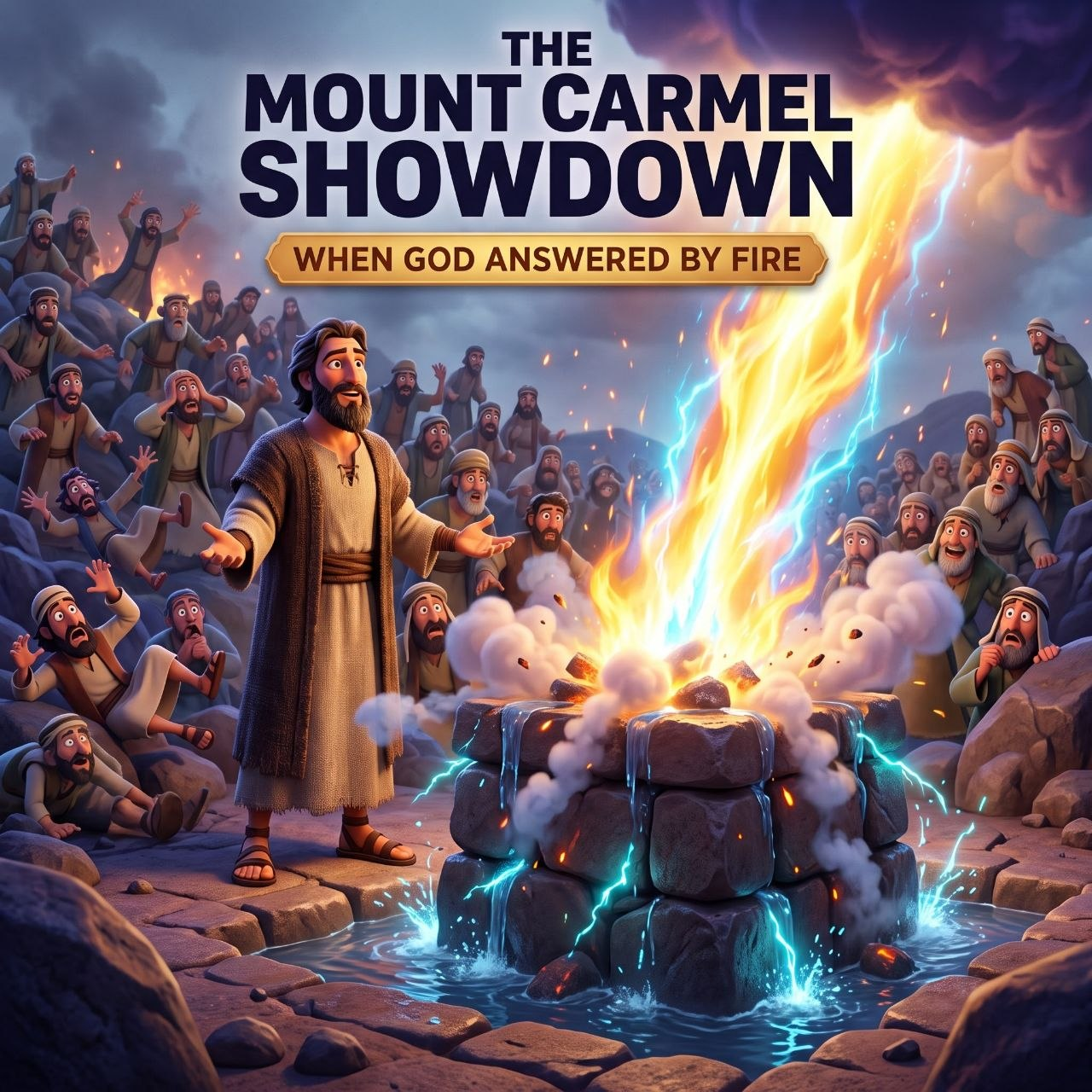 The Mount Carmel Showdown: When God Answered by Fire: Sermon Graphic